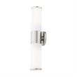 Beaumont Lane 2-Light Metal/Glass Vanity ADA Sconce in Brushed Nickel