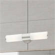Beaumont Lane 2-Light Metal/Glass Vanity ADA Sconce in Brushed Nickel