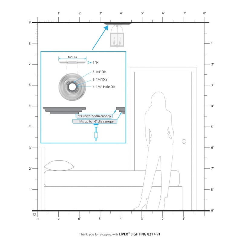 Beaumont Lane Contemporary Steel Brushed Nickel Ceiling Medallion