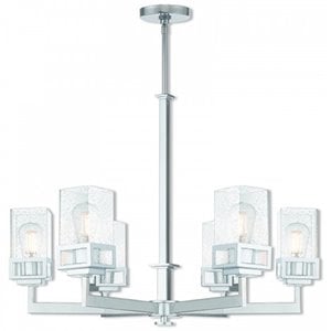 Beaumont Lane Contemporary 6 Light Chandelier in Polished Chrome