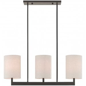 Beaumont Lane Contemporary 3 Light Linear Chandelier in Bronze