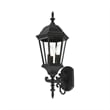 Beaumont Lane Traditional 3-Light Metal Outdoor Wall Lantern in Textured Black