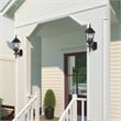 Beaumont Lane Traditional 3-Light Metal Outdoor Wall Lantern in Textured Black