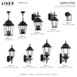Beaumont Lane Traditional 3-Light Metal Outdoor Wall Lantern in Textured Black