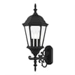 Beaumont Lane Traditional 3-Light Metal Outdoor Wall Lantern in Textured Black