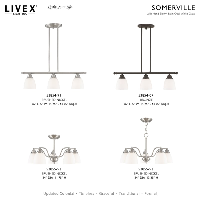Beaumont Lane Contemporary 3-Light Metal Linear Chandelier in Bronze