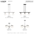 Beaumont Lane Contemporary 3-Light Metal Linear Chandelier in Bronze