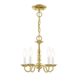 Beaumont Lane Contemporary 5 Light Polished Brass Chain Hang/Ceiling Mount