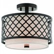 Beaumont Lane Contemporary 2 Light Semi Flush Mount in English Bronze