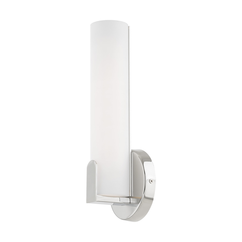 Beaumont Lane Contemporary 8W LED Metal ADA Wall Sconce in Polished Chrome