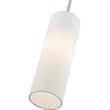 Beaumont Lane 1-Light Metal & Fabric Single Pendant in Brushed Nickel