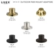 Beaumont Lane Contemporary Brass Black Outdoor Pier Mount Adapter