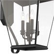 Beaumont Lane Contemporary Brass Outdoor Wall Lantern in Black
