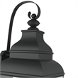 Beaumont Lane Contemporary Brass Outdoor Wall Lantern in Black