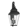 Beaumont Lane Contemporary Brass Outdoor Wall Lantern in Black