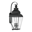 Beaumont Lane Contemporary Brass Outdoor Wall Lantern in Black