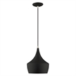Beaumont Lane Mid-Century 1-Light Metal Single Pendant in Black