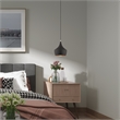 Beaumont Lane Mid-Century 1-Light Metal Single Pendant in Black