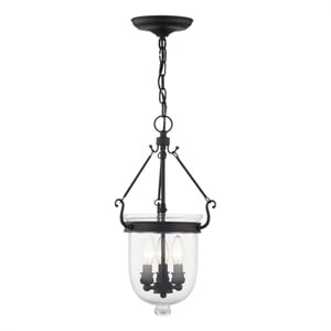 Beaumont Lane Contemporary Steel 3 Light Black Chain Lantern