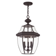 Beaumont Lane Contemporary Brass 3 Light Bronze Outdoor Lantern