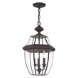 Beaumont Lane Contemporary Brass 3 Light Bronze Outdoor Lantern