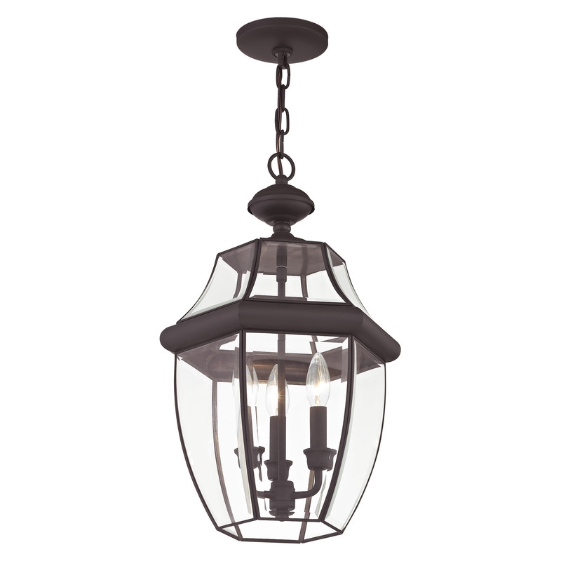 Beaumont Lane Contemporary Brass 3 Light Bronze Outdoor Lantern