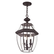 Beaumont Lane Contemporary Brass 3 Light Bronze Outdoor Lantern