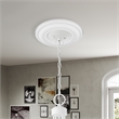 Beaumont Lane Contemporary Steel Ceiling Medallion in White Finish