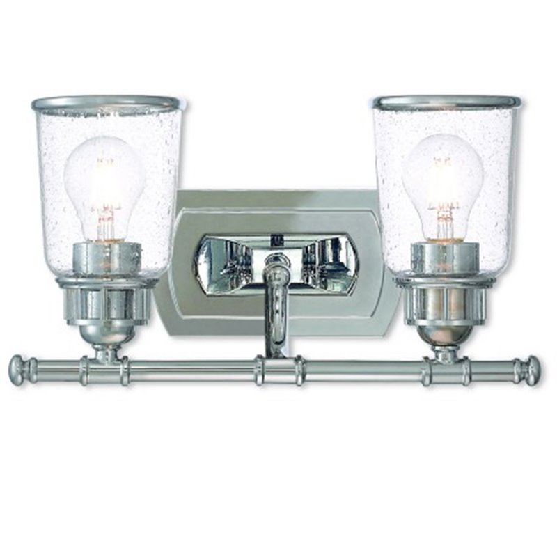 Beaumont Lane Contemporary 2 Light Bath Vanity Light in Polished Chrome