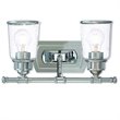 Beaumont Lane Contemporary 2 Light Bath Vanity Light in Polished Chrome