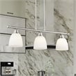 Beaumont Lane Contemporary 3-Light Metal Linear Chandelier in Brushed Nickel