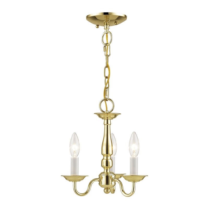 Beaumont Lane Contemporary 3 Light Polished Brass Chain Hang/Ceiling Mount