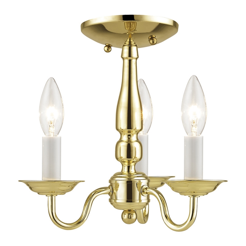 Beaumont Lane Contemporary 3 Light Polished Brass Chain Hang/Ceiling Mount