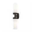 Beaumont Lane Contemporary 2-Light Glass/Metal ADA Vanity Sconce in Bronze