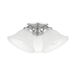 Beaumont Lane Contemporary 3-Light Metal Flush Mount in Satin Nickel