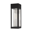 Beaumont Lane Transitional 1-Light Stainless Steel Outdoor Wall Lantern in Black