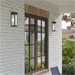 Beaumont Lane Transitional 1-Light Stainless Steel Outdoor Wall Lantern in Black