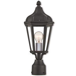 Beaumont Lane Contemporary Outdoor Post Lantern in Textured Black