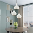 Beaumont Lane Mid-Century 1-Light Metal Single Pendant in White