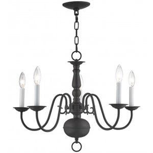 Beaumont Lane Contemporary Steel 5 Light Chandelier in Bronze