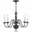 Beaumont Lane Contemporary Steel 5 Light Chandelier in Bronze