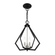 Beaumont Lane Contemporary 3-Light Metal Chandelier in Black