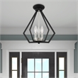 Beaumont Lane Contemporary 3-Light Metal Chandelier in Black
