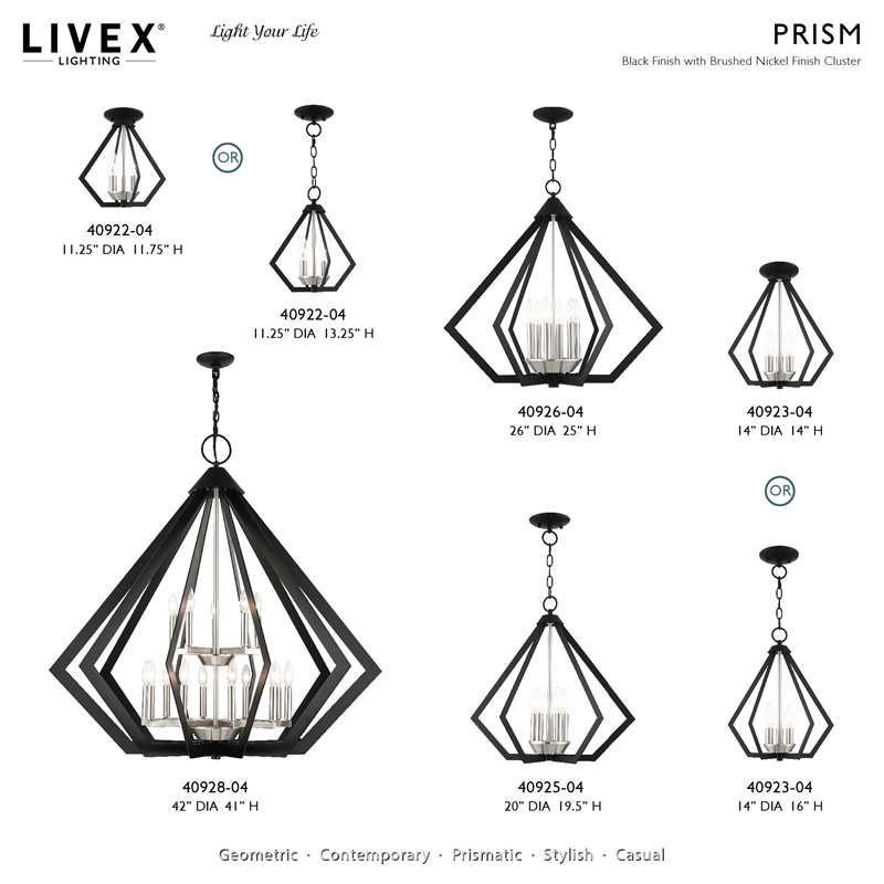 Beaumont Lane Contemporary 3-Light Metal Chandelier in Black