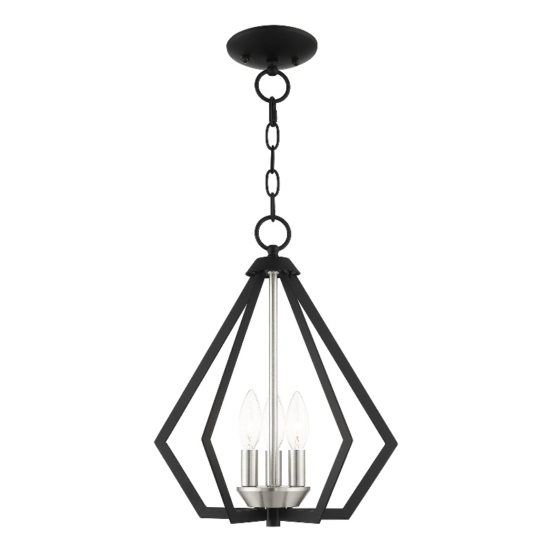 Beaumont Lane Contemporary 3-Light Metal Chandelier in Black