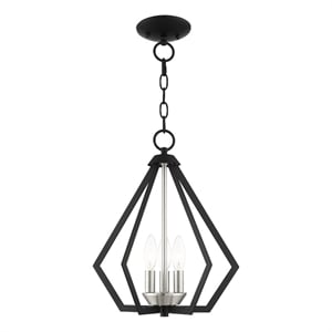 Beaumont Lane Contemporary 3-Light Metal Chandelier in Black