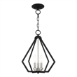 Beaumont Lane Contemporary 3-Light Metal Chandelier in Black
