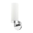 Beaumont Lane Contemporary 1-Light Glass/Metal Single Sconce in Polished Chrome