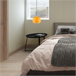 Beaumont Lane Modern 1-Light Metal Single Pendant with Shade in Shiny Orange