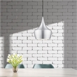 Beaumont Lane Mid-Century 1-Light Metal Single Pendant in Brushed Aluminum
